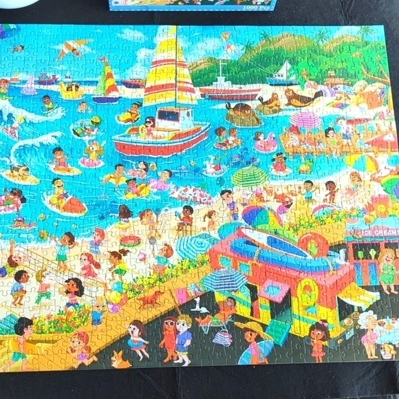 Beach puzzle 1000  pieces - Picture 2 of 4